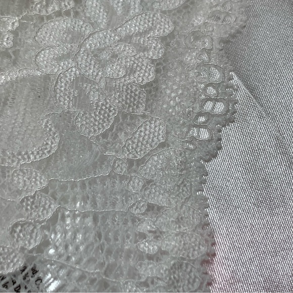 In Bloom by Jonquil Chantilly Lace and Satin Chemise in Off White - Picture 13 of 13